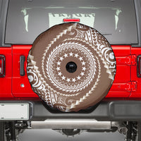 Cook Islands Gospel Day Spare Tire Cover Brown Tribal Curves LT05 - Polynesian Pride