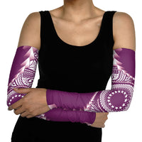 Cook Islands Gospel Day Arm Sleeves Maroon Tribal Curves LT05 - Polynesian Pride