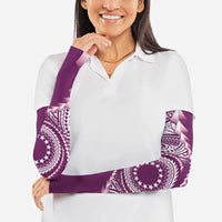 Cook Islands Gospel Day Arm Sleeves Maroon Tribal Curves LT05 - Polynesian Pride