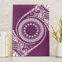 Cook Islands Gospel Day Canvas Wall Art Maroon Tribal Curves LT05 Without Frame Maroon - Polynesian Pride