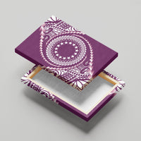 Cook Islands Gospel Day Canvas Wall Art Maroon Tribal Curves LT05 - Polynesian Pride