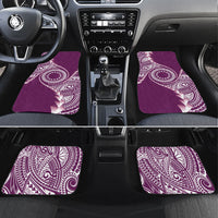 Cook Islands Gospel Day Car Mats Maroon Tribal Curves LT05 Set 4pcs Maroon - Polynesian Pride