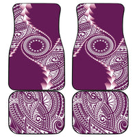 Cook Islands Gospel Day Car Mats Maroon Tribal Curves LT05 - Polynesian Pride