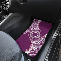 Cook Islands Gospel Day Car Mats Maroon Tribal Curves LT05 - Polynesian Pride