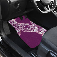 Cook Islands Gospel Day Car Mats Maroon Tribal Curves LT05 - Polynesian Pride