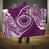 Cook Islands Gospel Day Hooded Blanket Maroon Tribal Curves LT05 - Polynesian Pride