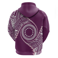 Cook Islands Gospel Day Hoodie Maroon Tribal Curves LT05 - Polynesian Pride