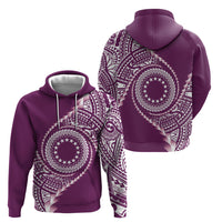 Cook Islands Gospel Day Hoodie Maroon Tribal Curves LT05 - Polynesian Pride