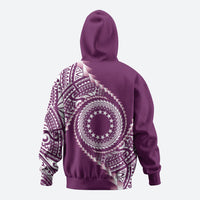 Cook Islands Gospel Day Hoodie Maroon Tribal Curves LT05 - Polynesian Pride