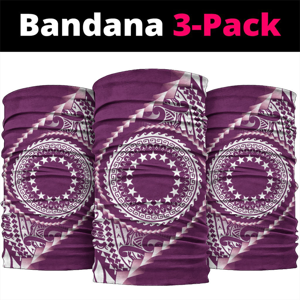 Cook Islands Gospel Day Neck Gaiter Maroon Tribal Curves LT05 package One Size: 25*50cm Maroon - Polynesian Pride
