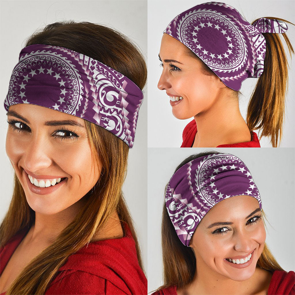 Cook Islands Gospel Day Neck Gaiter Maroon Tribal Curves LT05 - Polynesian Pride