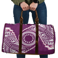 Cook Islands Gospel Day Travel Bag Maroon Tribal Curves LT05 Maroon - Polynesian Pride
