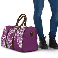 Cook Islands Gospel Day Travel Bag Maroon Tribal Curves LT05 - Polynesian Pride