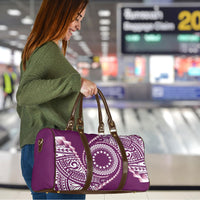 Cook Islands Gospel Day Travel Bag Maroon Tribal Curves LT05 - Polynesian Pride