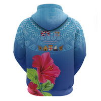 Bula Fiji Day Hoodie Traditional Tapa Pattern With Hibiscus LT05 - Polynesian Pride