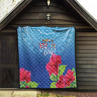 Bula Fiji Day Quilt Traditional Tapa Pattern With Hibiscus LT05 - Polynesian Pride
