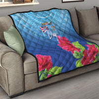 Bula Fiji Day Quilt Traditional Tapa Pattern With Hibiscus LT05 - Polynesian Pride