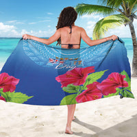 Bula Fiji Day Sarong Traditional Tapa Pattern With Hibiscus LT05 - Polynesian Pride