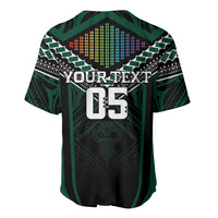 Custom Hawaii Warriors Football Baseball Jersey Rainbow Kakau Pattern Black LT05 - Polynesian Pride