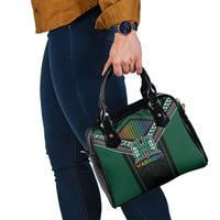 Hawaii Warriors Football Shoulder Handbag Rainbow Kakau Pattern Black LT05 - Polynesian Pride
