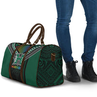 Hawaii Warriors Football Travel Bag Rainbow Kakau Pattern Black LT05 - Polynesian Pride