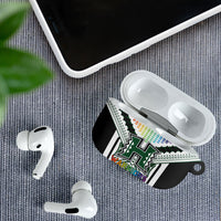 Hawaii Warriors Football AirPods Case Rainbow Kakau Pattern White LT05 - Polynesian Pride