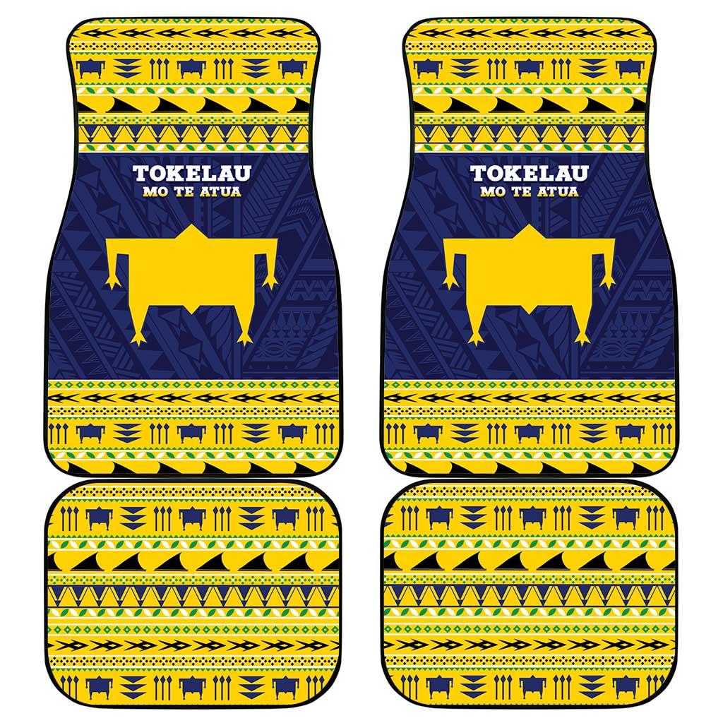 Tokelau Christmas Car Mats Tokelauan Turtle Santa Sleigh