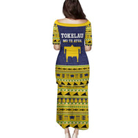 Tokelau Christmas Family Matching Puletasi and Hawaiian Shirt Tokelauan Turtle Santa Sleigh