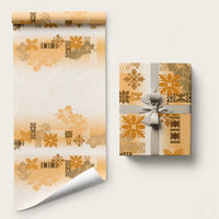 Hawaiian Quilt Wrapping Paper Vintage Pattern Brown - Polynesian Pride