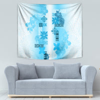 Hawaiian Quilt Tapestry Vintage Pattern Blue LT05 - Polynesian Pride