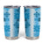 Hawaiian Quilt Tumbler Cup Vintage Pattern Blue