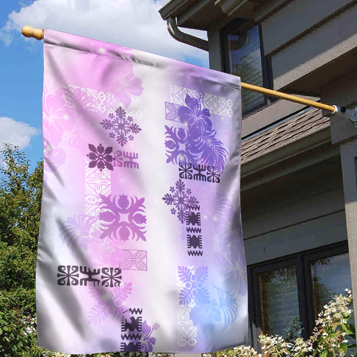 Hawaiian Quilt Garden Flag Vintage Pattern Galaxy LT05 - Polynesian Pride