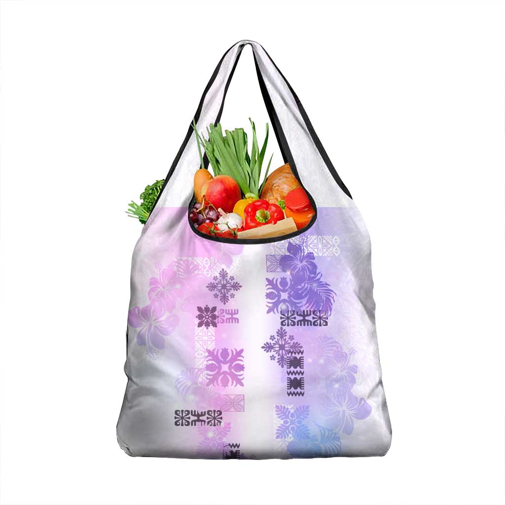 Hawaiian Quilt Grocery Bag Vintage Pattern Galaxy