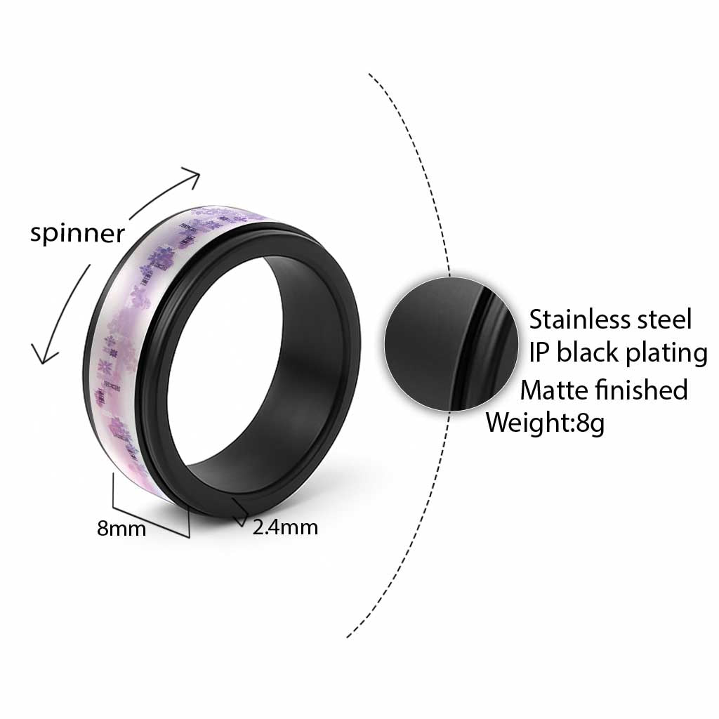 Hawaiian Quilt Spinner Ring Vintage Pattern Galaxy - Polynesian Pride