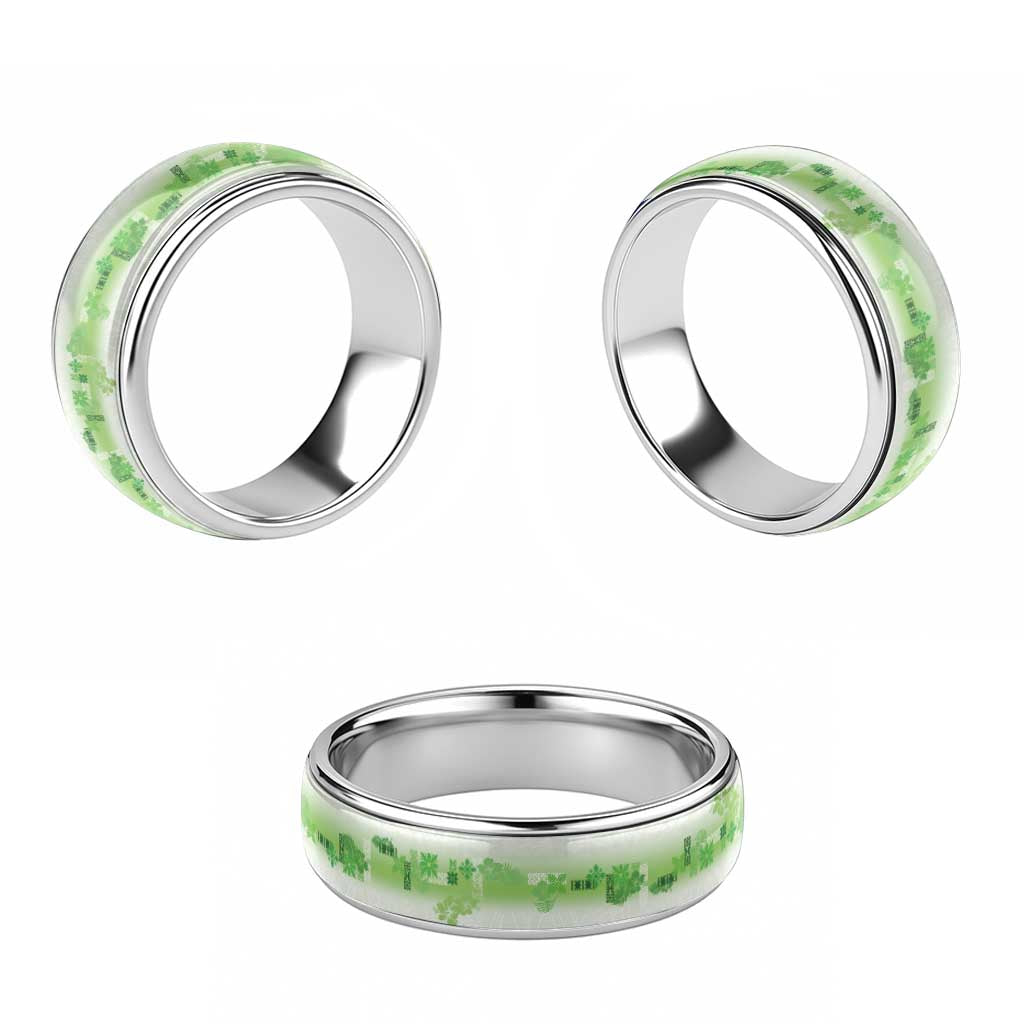 Hawaiian Quilt Classic Ring Vintage Pattern Green - Polynesian Pride
