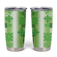 Hawaiian Quilt Tumbler Cup Vintage Pattern Green