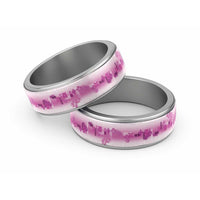 Hawaiian Quilt Classic Ring Vintage Pattern Pink LT05 Sliver Pink - Polynesian Pride