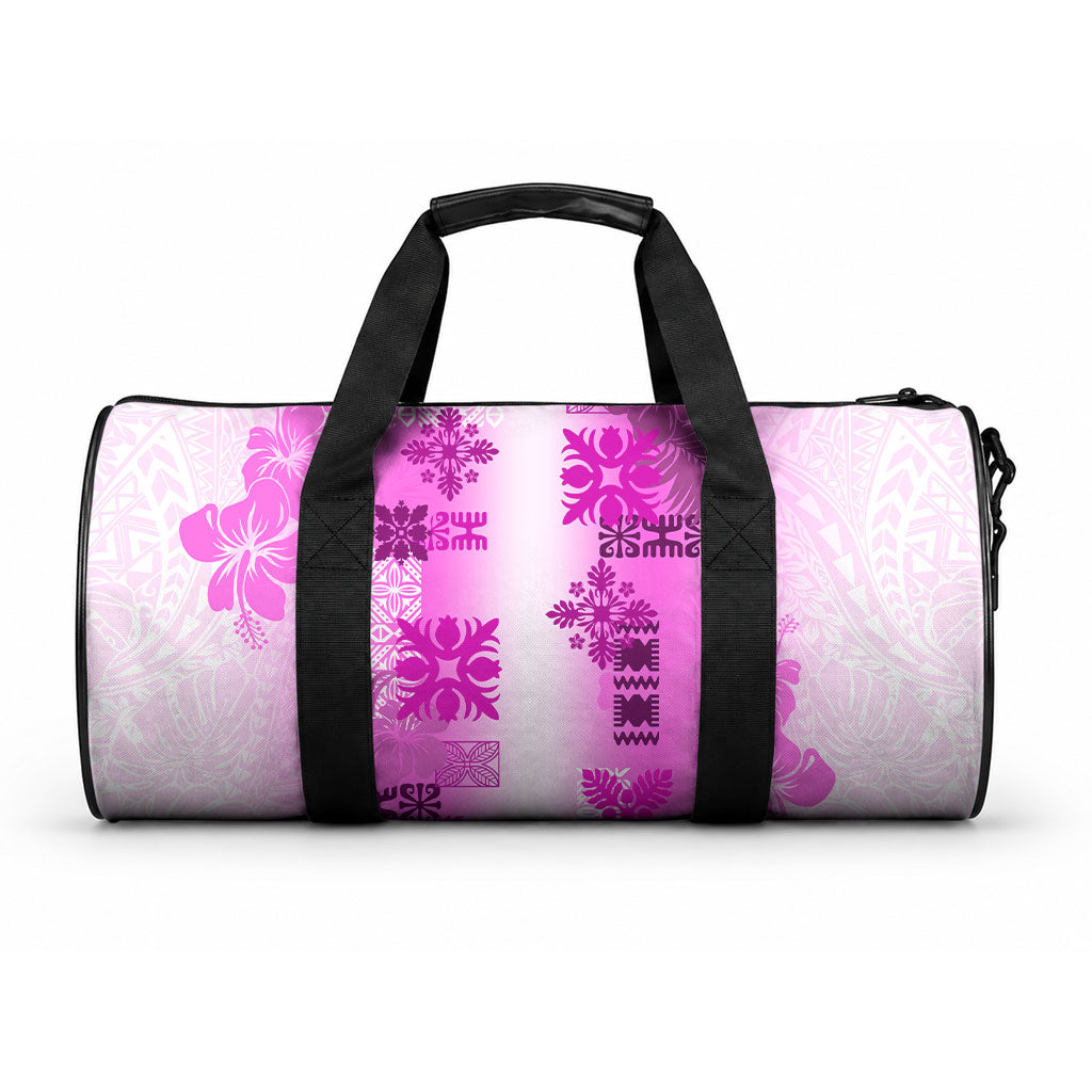 Hawaiian Quilt Duffle Bag Vintage Pattern Pink LT05 One size Pink - Polynesian Pride