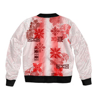 Hawaiian Quilt Bomber Jacket Vintage Pattern Red LT05 - Polynesian Pride