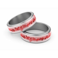 Hawaiian Quilt Classic Ring Vintage Pattern Red LT05 Sliver Red - Polynesian Pride