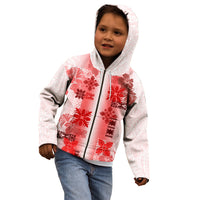 Hawaiian Quilt Kid Hoodie Vintage Pattern Red LT05 - Polynesian Pride