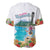 Aloha Hawaii Waikiki Beach Landscape Baseball Jersey