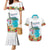 Aloha Hawaii Waikiki Beach Landscape Couples Matching Mermaid Dress and Hawaiian Shirt