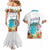 Aloha Hawaii Waikiki Beach Landscape Couples Matching Mermaid Dress and Hawaiian Shirt