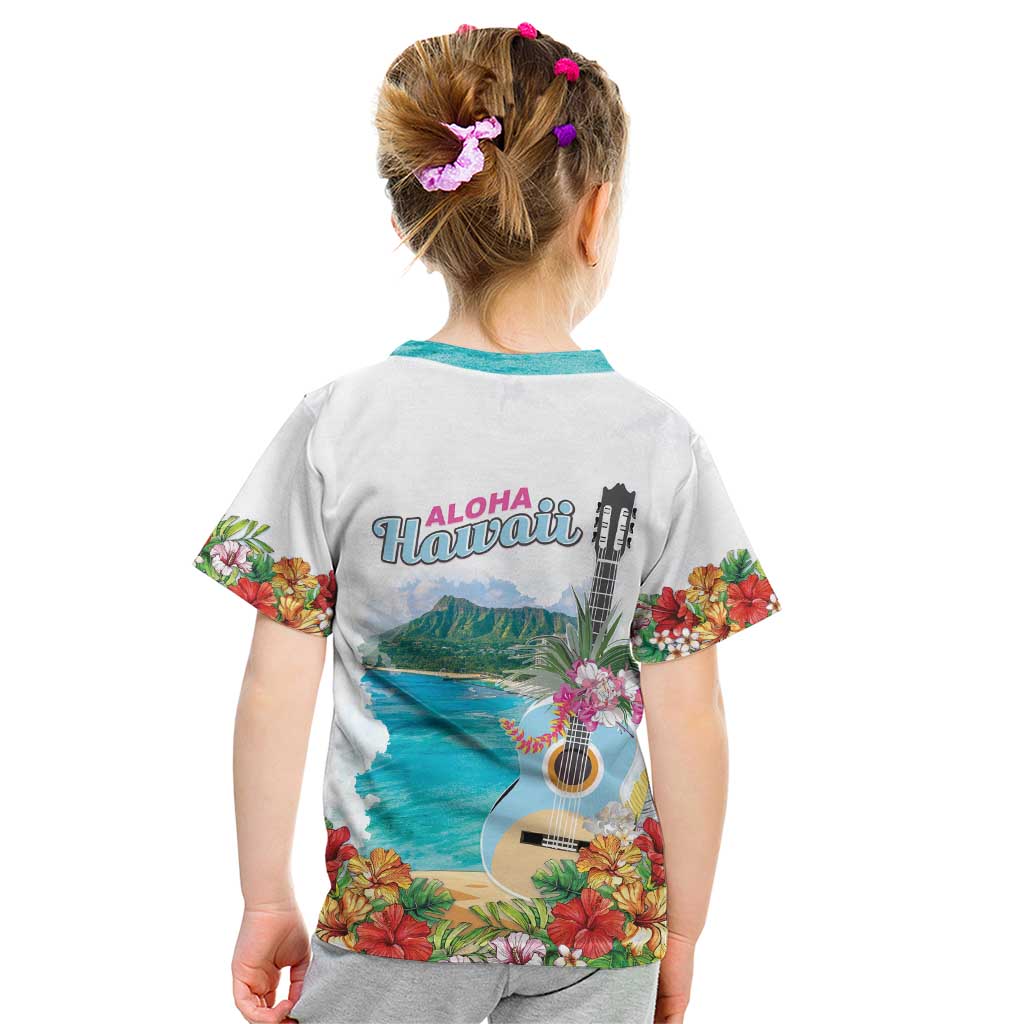 Aloha Hawaii Waikiki Beach Landscape Kid T Shirt
