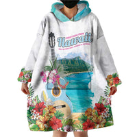 Aloha Hawaii Waikiki Beach Landscape Wearable Blanket Hoodie