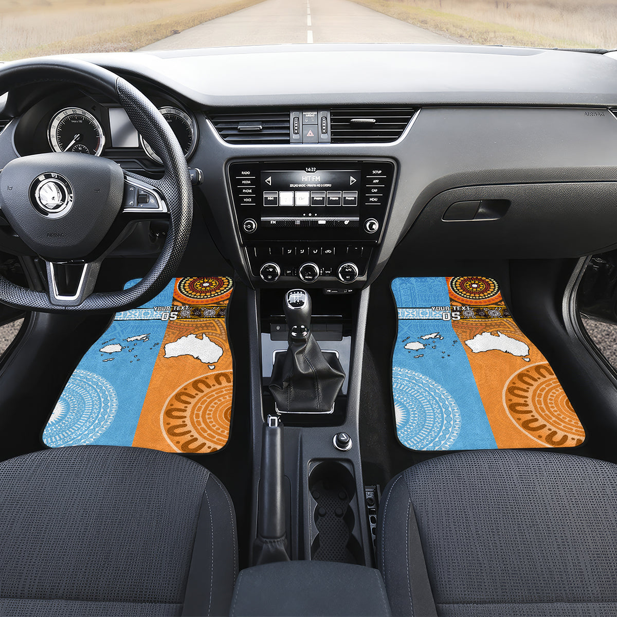 Custom Fiji Tapa And Australia Aboriginal Together Car Mats LT05 - Polynesian Pride
