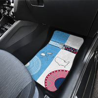 Custom Fiji And USA Palm Tree With Eagle Car Mats LT05 - Polynesian Pride