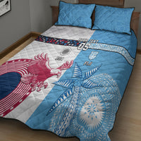 Custom Fiji And USA Palm Tree With Eagle Quilt Bed Set LT05 - Polynesian Pride