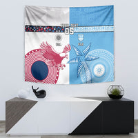 Custom Fiji And USA Palm Tree With Eagle Tapestry LT05 - Polynesian Pride